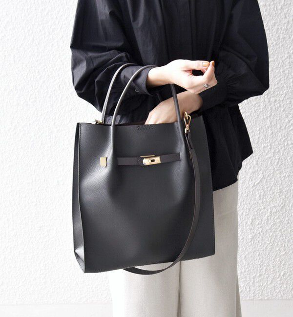 SHIPS any「《一部追加予約》SHIPS any: A4 メタル フィッティング トート バッグ」|トートバッグ|