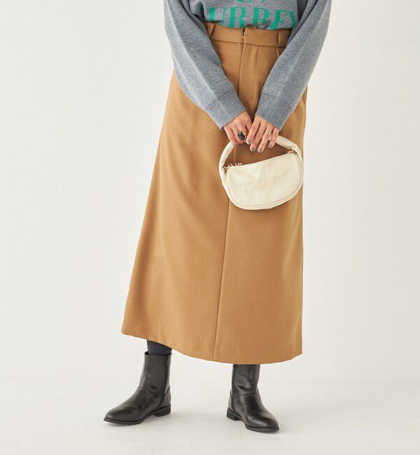 SHIPS Colors 「SHIPS Colors:〈洗濯機可能〉ツイル トラペーズ タック スカート」|スカート|