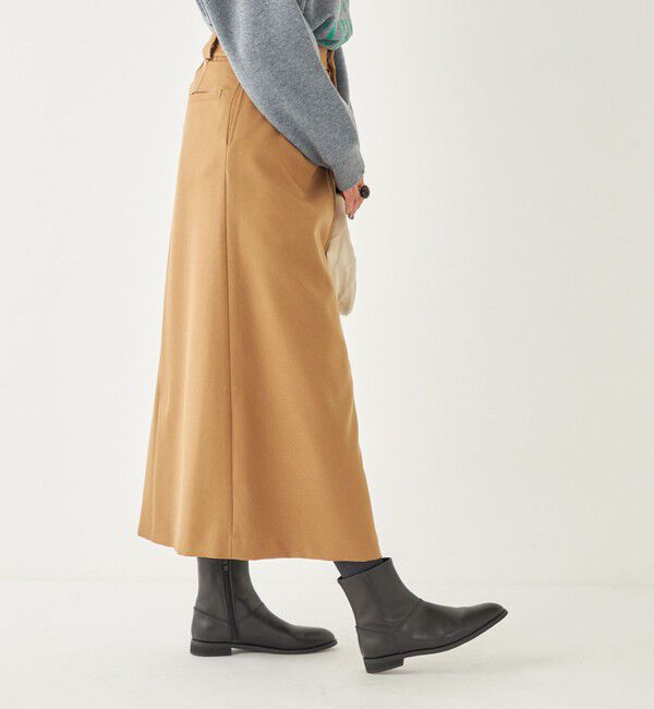 SHIPS Colors 「SHIPS Colors:〈洗濯機可能〉ツイル トラペーズ タック スカート」|スカート|