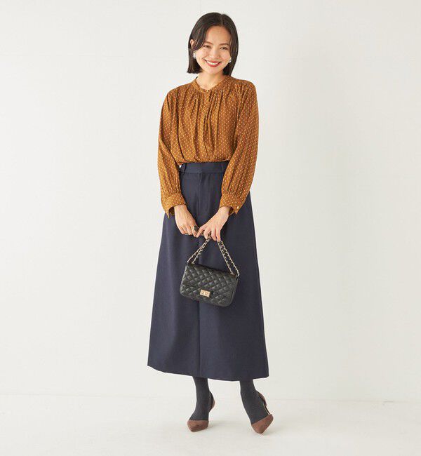 SHIPS Colors 「SHIPS Colors:〈洗濯機可能〉ツイル トラペーズ タック スカート」|スカート|