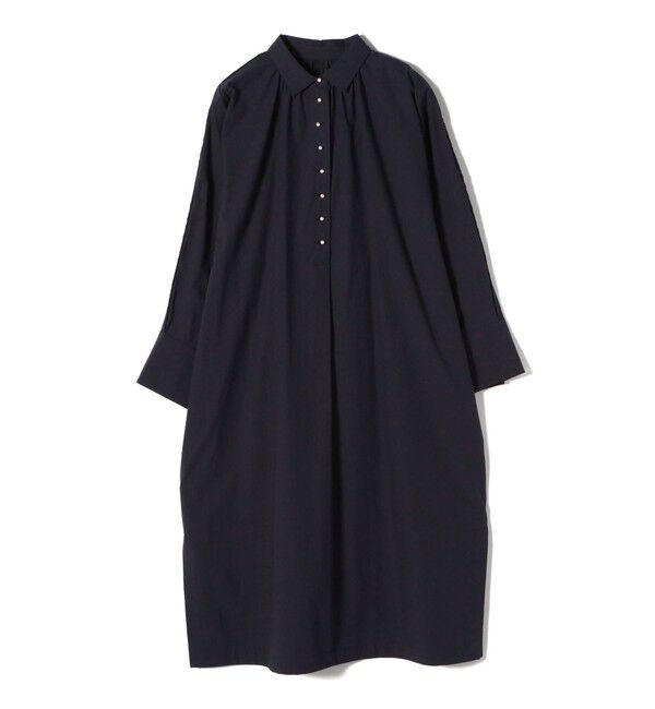 SHIPS for women「〈手洗い可能〉近江晒 タイプライター パールモチーフ ワンピース 24SS ◇」|ワンピース|