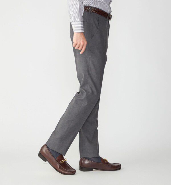 SHIPS「SHIPS: 〈手洗い可能〉ラスティック ウォッシャブル ストレッチ パンツ(無地)」|スラックス|