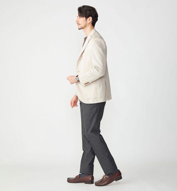 SHIPS「SHIPS: 〈手洗い可能〉ラスティック ウォッシャブル ストレッチ パンツ(無地)」|スラックス|