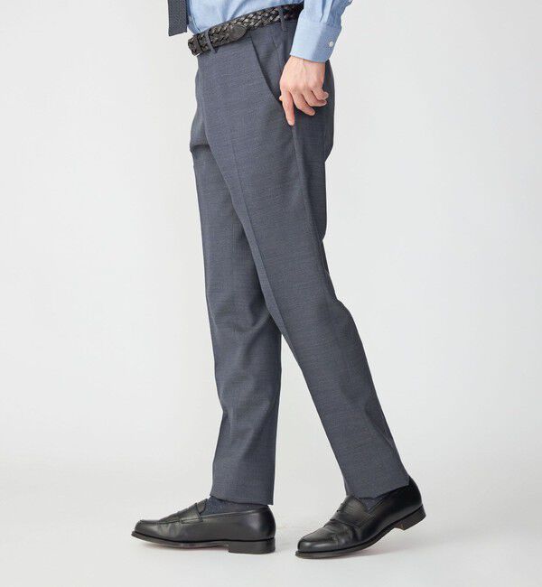 SHIPS「SHIPS: 〈手洗い可能〉ラスティック ウォッシャブル ストレッチ パンツ(無地)」|スラックス|