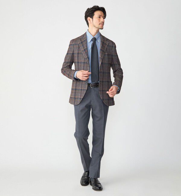 SHIPS「SHIPS: 〈手洗い可能〉ラスティック ウォッシャブル ストレッチ パンツ(無地)」|スラックス|