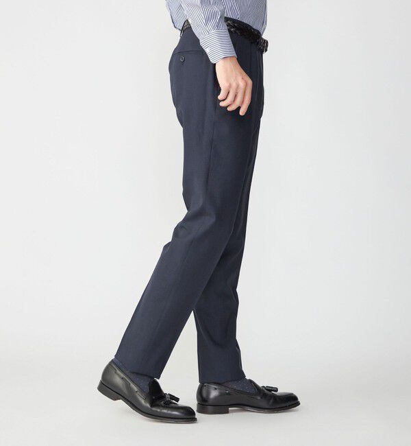 SHIPS「SHIPS: 〈手洗い可能〉ラスティック ウォッシャブル ストレッチ パンツ(無地)」|スラックス|