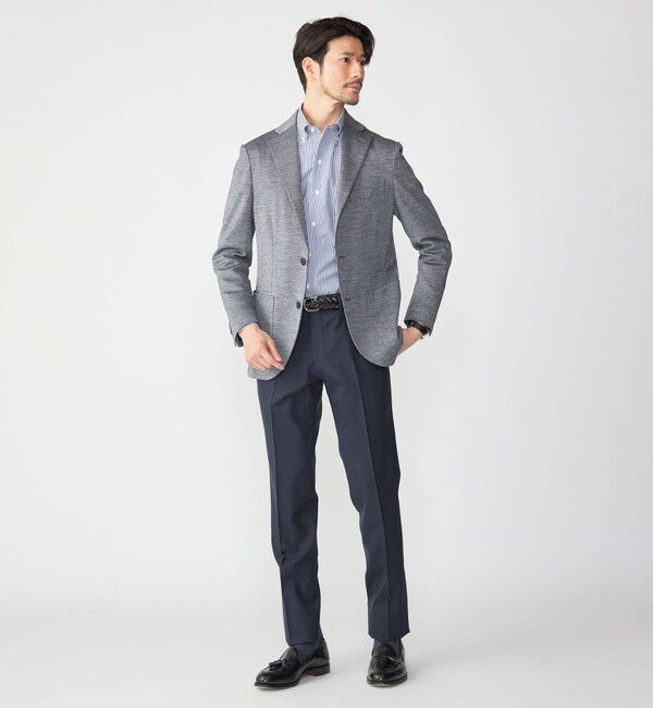 SHIPS「SHIPS: 〈手洗い可能〉ラスティック ウォッシャブル ストレッチ パンツ(無地)」|スラックス|