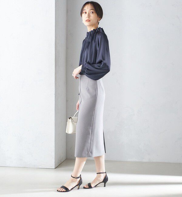 SHIPS for women「〈手洗い可能／撥水加工／接触冷感〉フロント ステッチ タイト スカート（セットアップ対応）」|スカート|