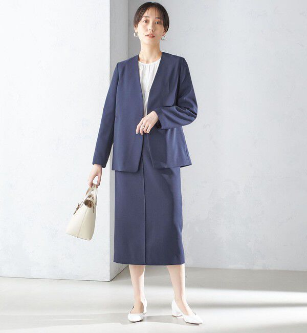 SHIPS for women「〈手洗い可能／撥水加工／接触冷感〉フロント ステッチ タイト スカート（セットアップ対応）」|スカート|