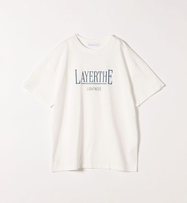 quaranciel「quaranciel:〈洗濯機可能〉クルーネック コットン ロゴ プリント TEE」|Tシャツ・カットソー|