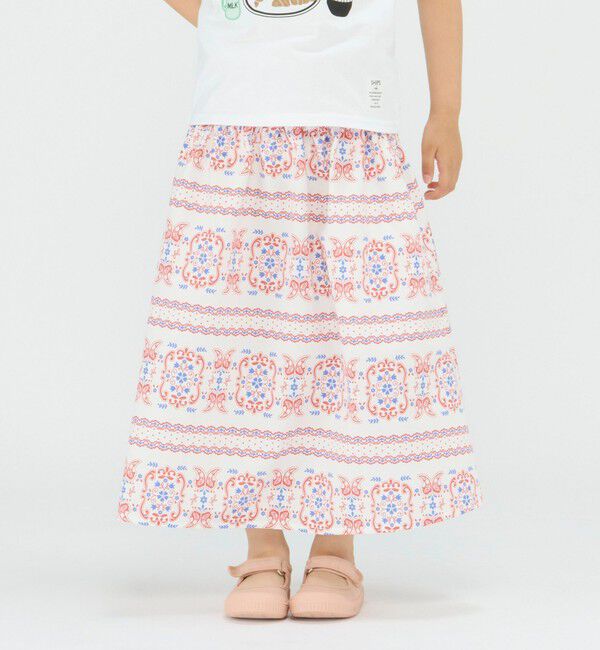 SHIPS Colors 「SHIPS Colors:〈洗濯機可能〉2WAY プリント スカート(100~140cm)」|フレア|