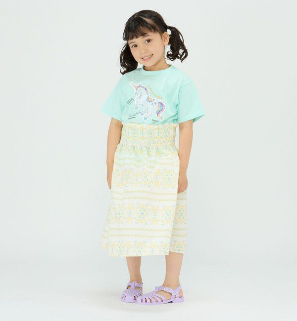 SHIPS Colors 「SHIPS Colors:〈洗濯機可能〉2WAY プリント スカート(100~140cm)」|フレア|