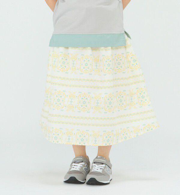 SHIPS Colors 「SHIPS Colors:〈洗濯機可能〉2WAY プリント スカート(100~140cm)」|フレア|