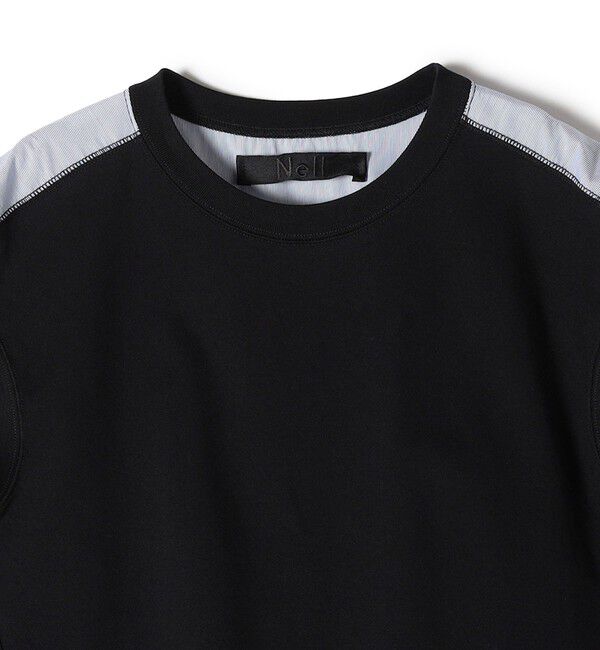 SHIPS for women「【SHIPS別注】Nell:〈手洗い可能〉ストライプ コンビ プルオーバー」|Tシャツ・カットソー|