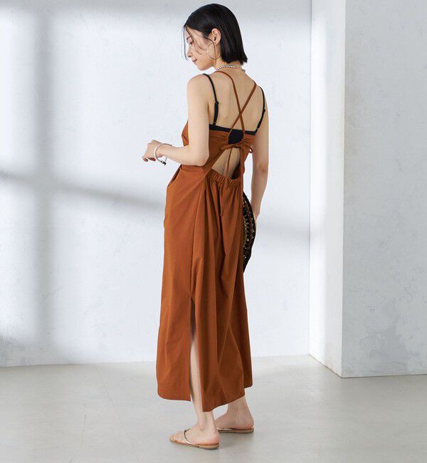 SHIPS for women「〈手洗い可能〉バッククロス キャミ ワンピース」|その他|