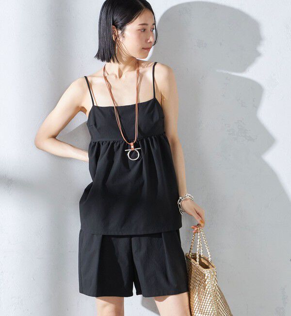 SHIPS for women「〈手洗い可能〉セットアップ スイムウェア(キャミ＆ショートパンツ)」|その他|ブラック