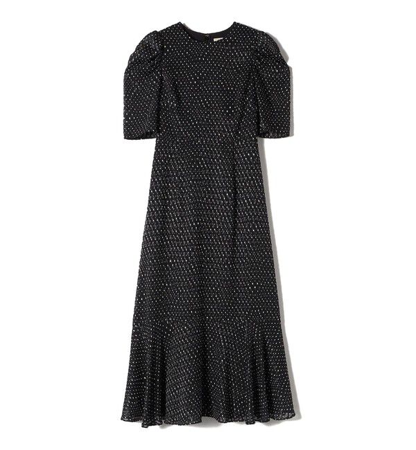 SHIPS for women「troisiemeCHACO:カット ジャカード ワンピース（セレモニー対応可）」|ワンピース|