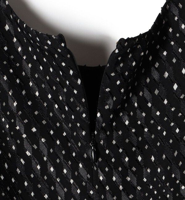 SHIPS for women「troisiemeCHACO:カット ジャカード ワンピース（セレモニー対応可）」|ワンピース|