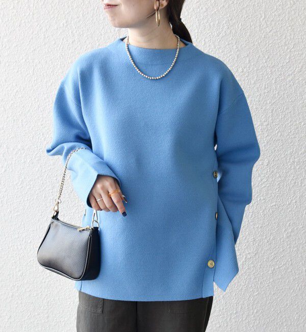 SHIPS any「SHIPS any:〈手洗い可能〉ミラノリブ スタンドカラー ニット プルオーバー」|ニット・セーター|