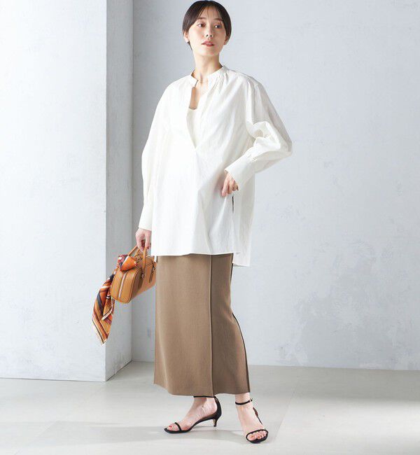 SHIPS for women「〈手洗い可能〉コットン ギャザー チュニック ブラウス」|シャツ・ブラウス|