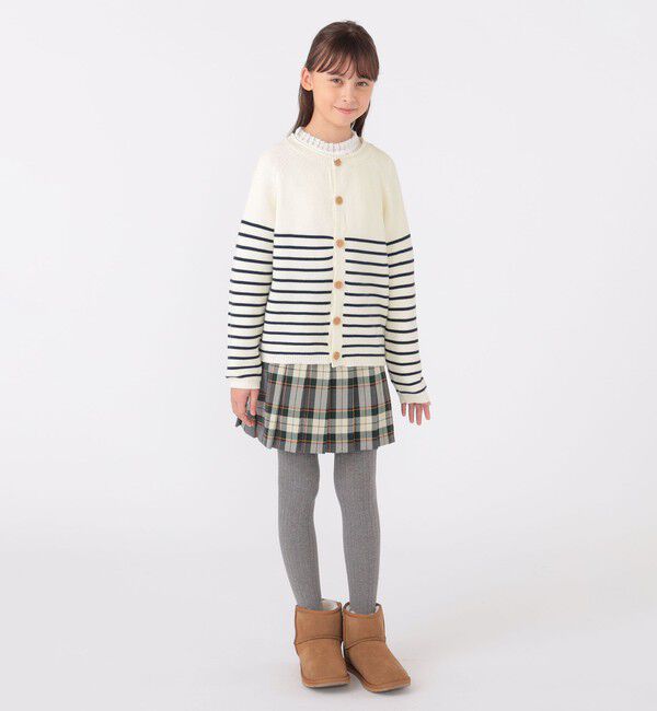 SHIPS KIDS「SHIPS KIDS:130～155cm / 〈洗濯機可能〉ボーダー カーディガン」|カーディガン|