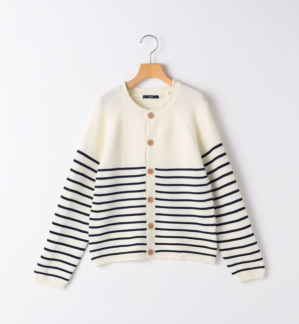 SHIPS KIDS「SHIPS KIDS:130～155cm / 〈洗濯機可能〉ボーダー カーディガン」|カーディガン|