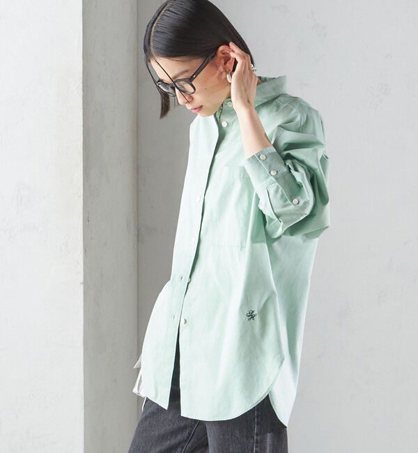 SHIPS for women「〈洗濯機可能〉ピン オックス 刺繍 シャツ」|シャツ・ブラウス|