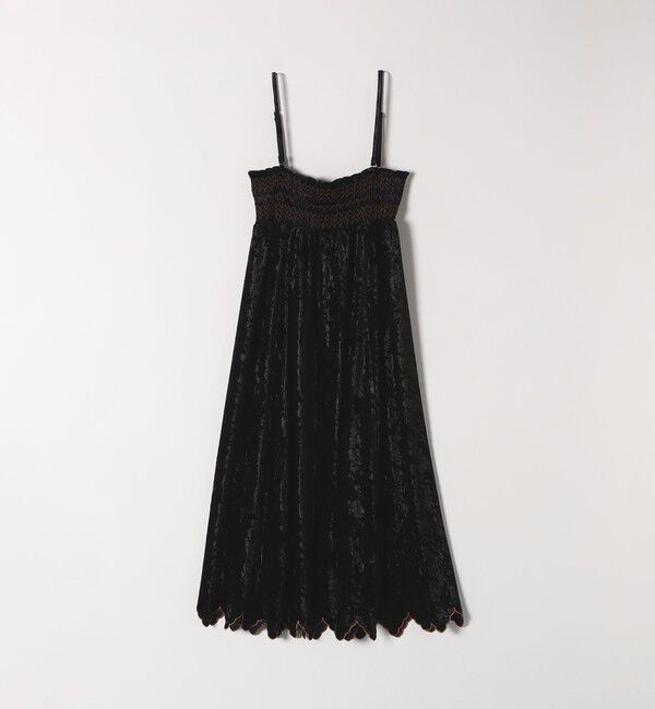 SHIPS any「bon_meur:〈手洗い可能〉クラッシュ ベロア シャーリング 2WAY スカート」|フレア|