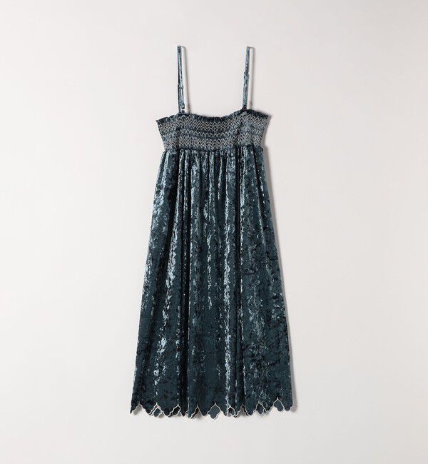 SHIPS any「bon_meur:〈手洗い可能〉クラッシュ ベロア シャーリング 2WAY スカート」|フレア|