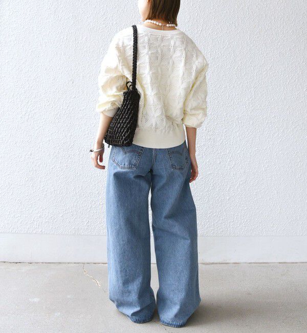 SHIPS for women「【WEB限定】〈洗濯機可能〉2WAY フラワー ジャカード ハーフ ジップ プルオーバー」|ニット・セーター|