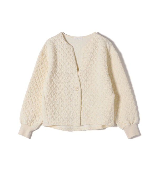 SHIPS for women「【WEB限定】〈手洗い可能〉キルティング ジャカード カーディガン」|カーディガン|