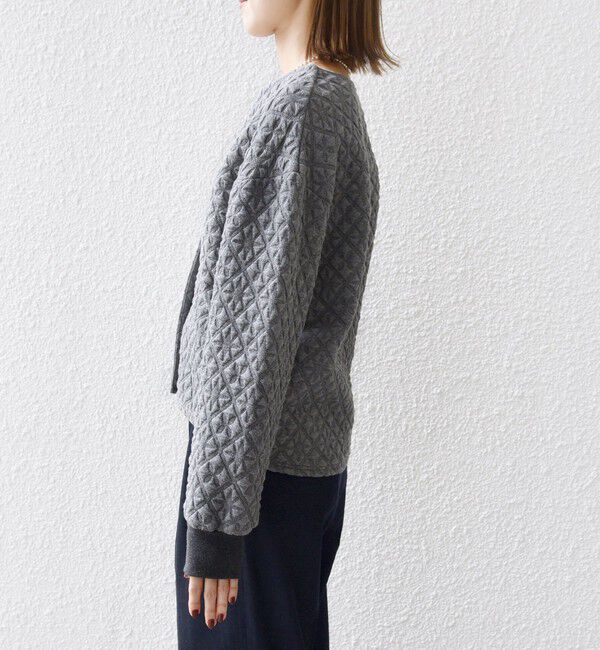 SHIPS for women「【WEB限定】〈手洗い可能〉キルティング ジャカード カーディガン」|カーディガン|