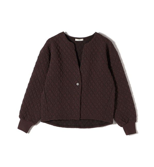 SHIPS for women「【WEB限定】〈手洗い可能〉キルティング ジャカード カーディガン」|カーディガン|