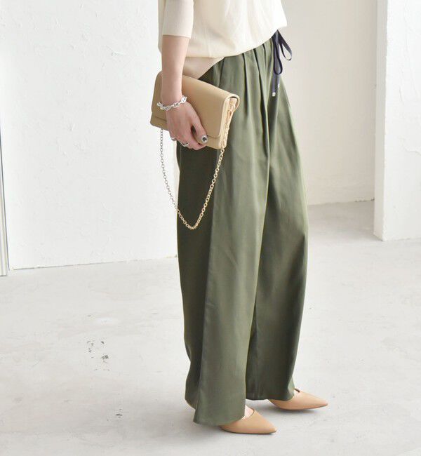 quaranciel「quaranciel:〈手洗い可能〉タック イージー ワイド パンツ」|その他|