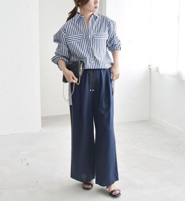 quaranciel「quaranciel:〈手洗い可能〉タック イージー ワイド パンツ」|その他|