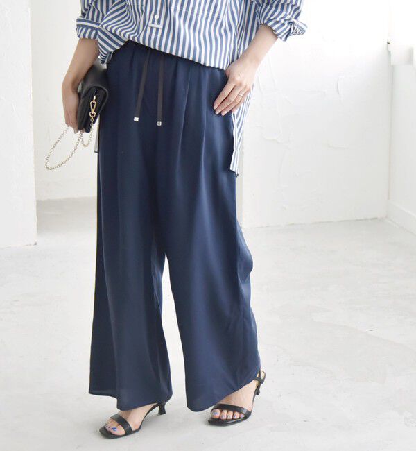 quaranciel「quaranciel:〈手洗い可能〉タック イージー ワイド パンツ」|その他|