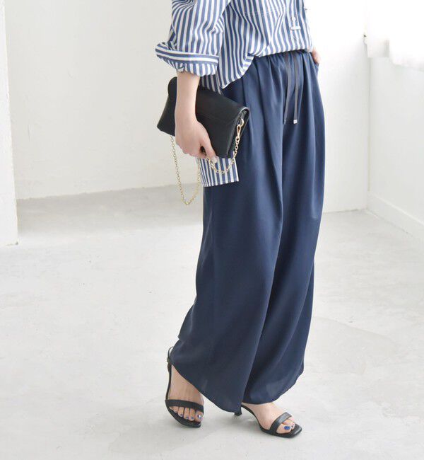 quaranciel「quaranciel:〈手洗い可能〉タック イージー ワイド パンツ」|その他|