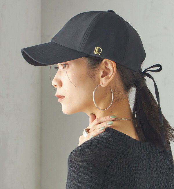 SHIPS for women「Revis.:〈UVカット/撥水〉リボン キャップ」|キャップ・キャスケット|ブラック