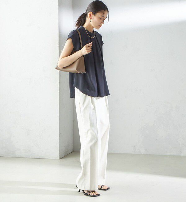 SHIPS for women「〈手洗い可能〉タック タイ フレンチ スリーブ ブラウス」|シャツ・ブラウス|