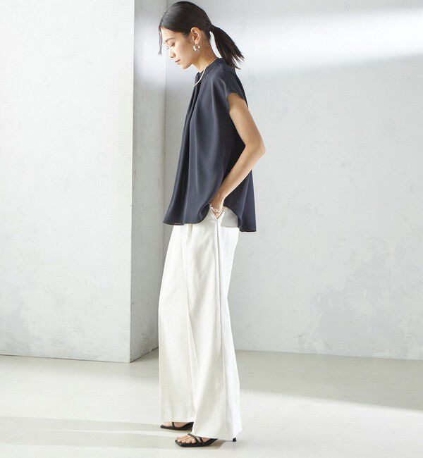 SHIPS for women「〈手洗い可能〉タック タイ フレンチ スリーブ ブラウス」|シャツ・ブラウス|