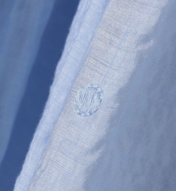 SHIPS any「【WEB限定】SHIPS any:〈手洗い可能〉シアー ドット スタンドカラー パフ ギャザー ブラウス」|シャツ・ブラウス|