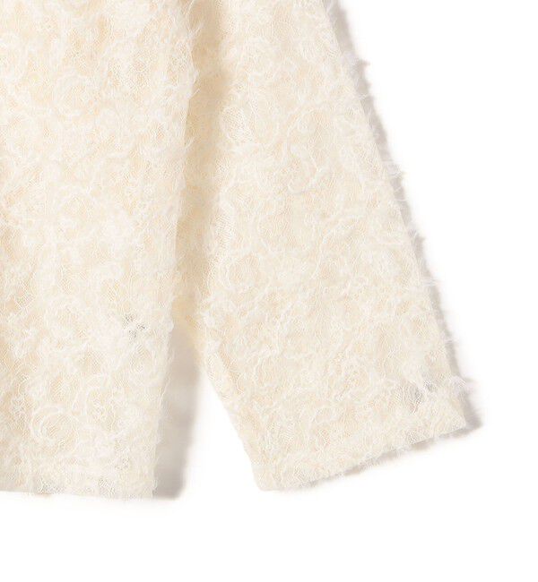 SHIPS for women「【WEB限定】〈手洗い可能〉チュール フェザー レース 羽織」|シャツ・ブラウス|