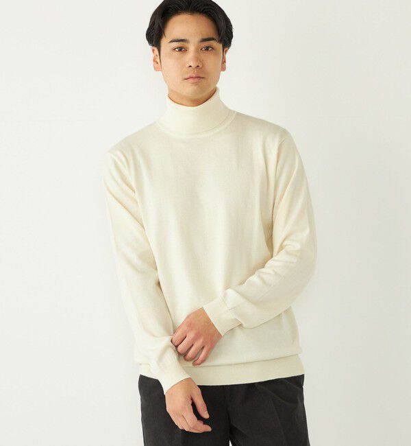 SHIPS Colors 「SHIPS Colors:〈手洗い可能〉アンチピリング 12ゲージ タートルネック ニット」|ニット・セーター|