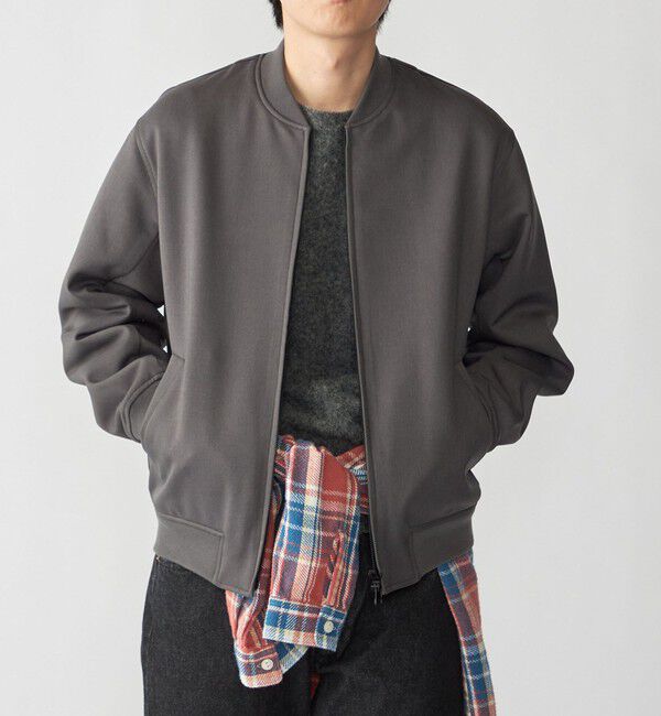 SHIPS「SHIPS: ダウンファブリック ブルゾン」|ブルゾン・スタジャン|グレー