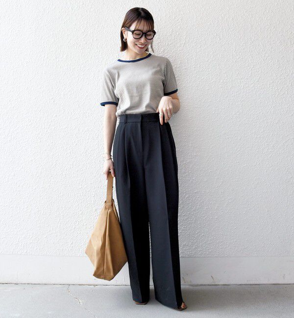 SHIPS any「《一部追加予約》SHIPS any:〈手洗い可能〉2タック ワイド パンツ」|スラックス|