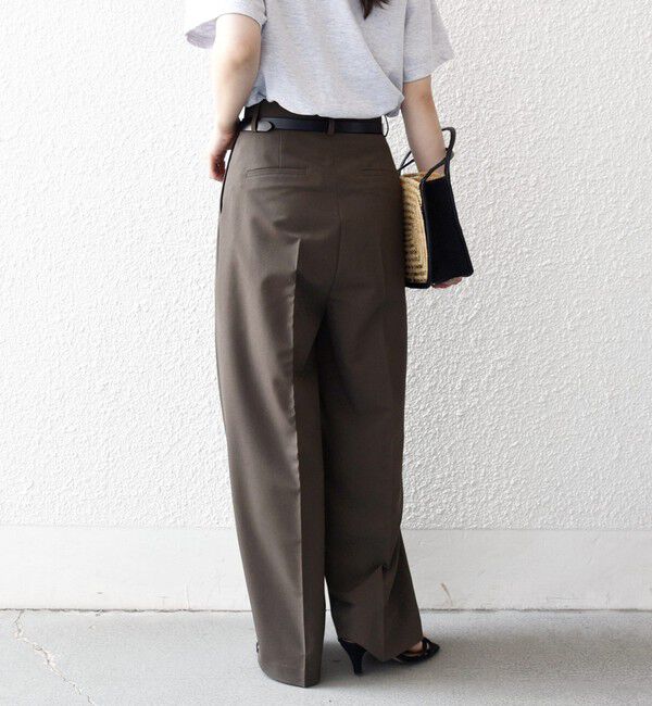 SHIPS any「《一部追加予約》SHIPS any:〈手洗い可能〉2タック ワイド パンツ」|スラックス|