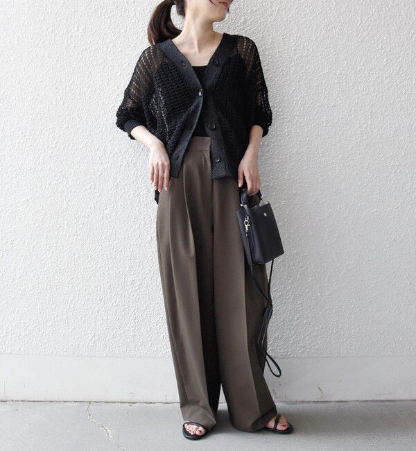 SHIPS any「《一部追加予約》SHIPS any:〈手洗い可能〉2タック ワイド パンツ」|スラックス|