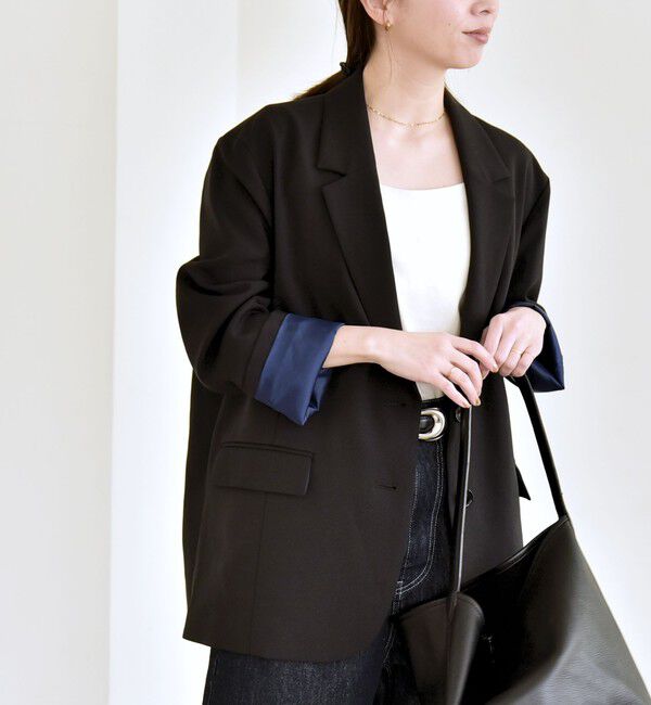 quaranciel「quaranciel:〈手洗い可能〉ウーステッド テーラード オーバー ジャケット（セットアップ対応）」|テーラードジャケット|
