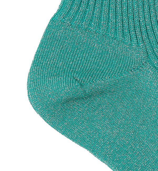 SHIPS for women「Piedi Nudi:グリッター リブ ミディ ソックス」|ソックス|
