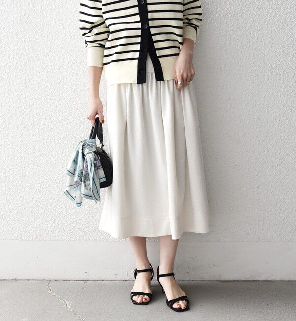 SHIPS any「SHIPS any:〈洗濯機可能〉ループヤーン ギャザー フレア スカート」|スカート|